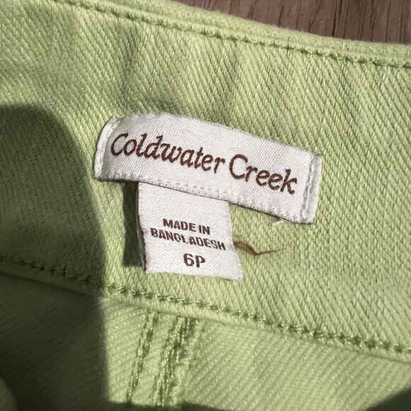 NWT Coldwater Creek Womens Light Green Slim Fit Stretch Pants Sz 6P new - Picture 3 of 10